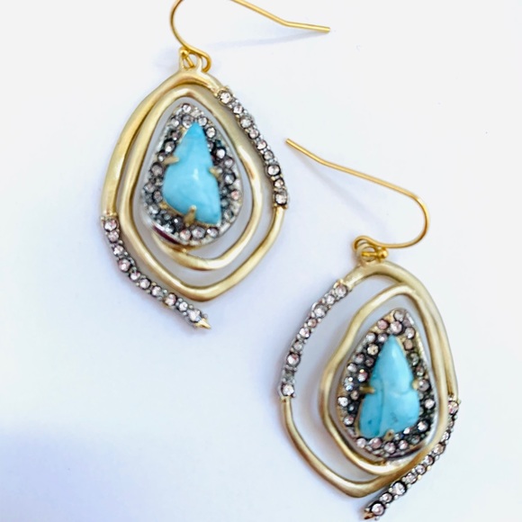 Alexis Bittar Roxbury Spiral Turquoise Earring New - Picture 7 of 13